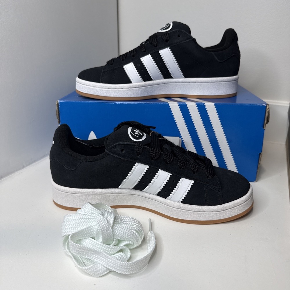 Adidas Campus 00s Black/White/Gum Big Kids Sneakers Size 6